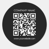 Sticker Rond Créer un code QR instantanément Design simple mode (Devant)