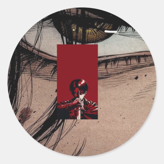 Sticker Rond créer un sentiment d'urgence et de danger (Devant)