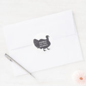 Sticker Rond Créer Un Texte Personnalisé Turquie Thanksgiving (Enveloppe)
