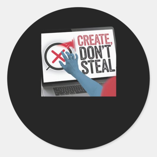 Sticker Rond Créez (Devant)