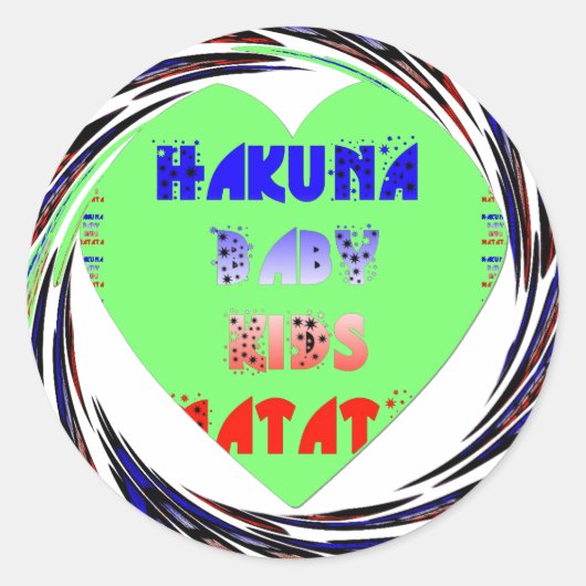 Sticker Rond Créez vos propres coeurs lumineux conception bébé (Devant)