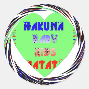 Sticker Rond Créez vos propres coeurs lumineux conception bébé 