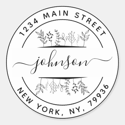 Sticker Rond Créez vos propres Feuilles ronds à main (Devant)