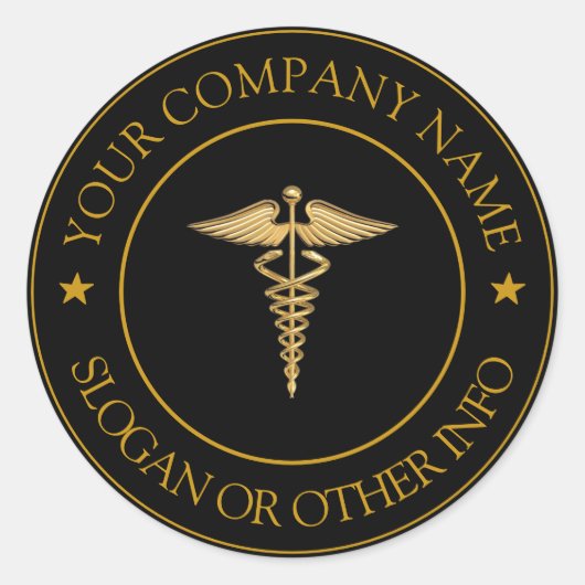 Sticker Rond Créez votre logo d'entreprise Classic Classic (Devant)