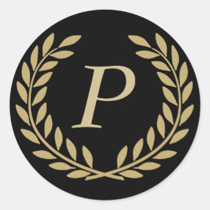 Sticker Rond Créez votre monogramme décoratif