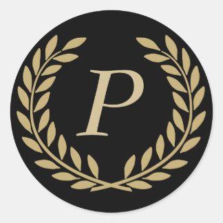 Sticker Rond Créez votre monogramme décoratif