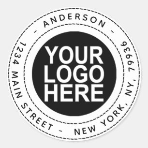Sticker Rond Créez Votre Propre Adresse De Retour Avec Logo