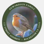 Sticker Rond Créez votre propre adresse de retour photo d'oisea (Devant)