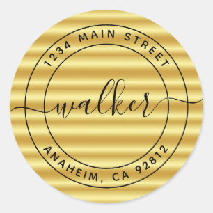 Sticker Rond Créez Votre Propre Adresse de Retour Rond