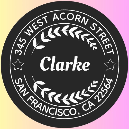 Sticker Rond Créez Votre Propre Adresse de Retour Rond