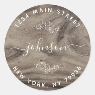 Sticker Rond Créez Votre Propre Adresse de Retour Rond