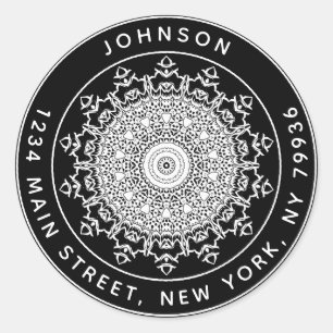 Sticker Rond Créez votre propre adresse de retour ronde