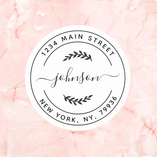 Sticker Rond Créez votre propre adresse de retour ronde