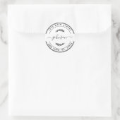 Sticker Rond Créez votre propre adresse de retour ronde (Sac)