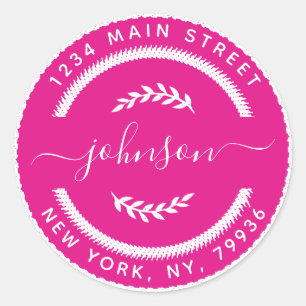 Sticker Rond Créez votre propre adresse de retour ronde