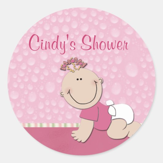 Sticker Rond Créez votre propre baby shower (Devant)