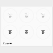 Sticker Rond Créez votre propre blanc (Feuille)