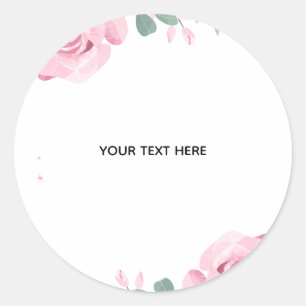 Sticker Rond Créez votre propre bordure florale