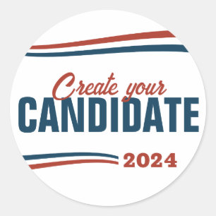 Sticker Rond Créez votre propre candidat