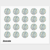 Sticker Rond Créez votre propre chic moderne holographique (Feuille)