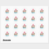 Sticker Rond Créez votre propre cupcake (Feuille)