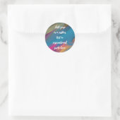 Sticker Rond Créez votre propre devis de motivation Abstrait (Sac)