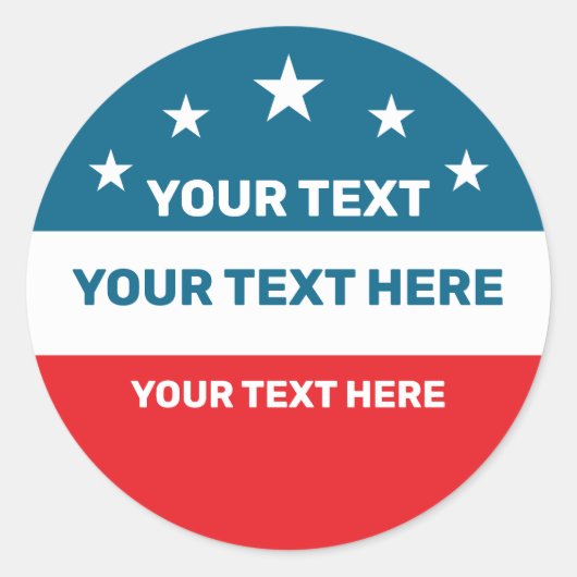 Sticker Rond Créez votre propre élection (Devant)