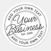 Sticker Rond Créez votre propre entreprise (Devant)