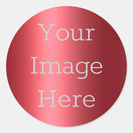 Sticker Rond Créez votre propre fiole rouge métallique (Devant)