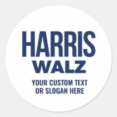 Sticker Rond Créez votre propre Harris Walz 2024 (Devant)