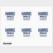 Sticker Rond Créez votre propre Harris Walz 2024 (Feuille)