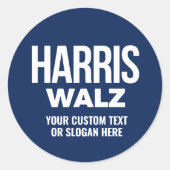 Sticker Rond Créez votre propre Harris Walz 2024 (Devant)