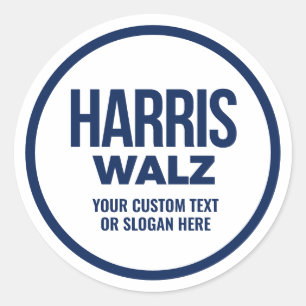 Sticker Rond Créez votre propre Harris Walz 2024