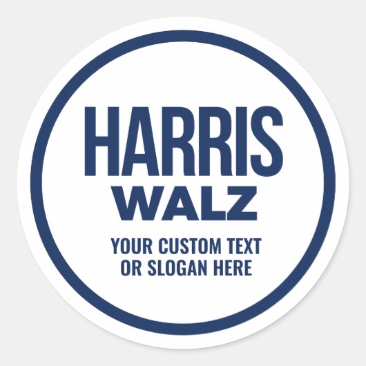 Sticker Rond Créez votre propre Harris Walz 2024 (Devant)