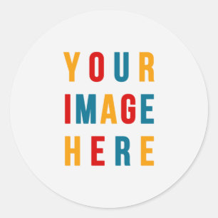 Sticker Rond Créez Votre Propre Image/ Photo DIY Simple