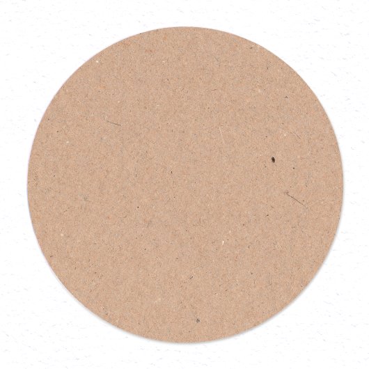 Sticker Rond Créez votre propre impression papier Kraft Brown