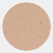 Sticker Rond Créez votre propre impression papier Kraft Brown (Devant)