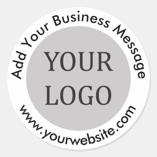 Sticker Rond Créez votre propre logo d'entreprise simple (Devant)