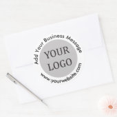 Sticker Rond Créez votre propre logo d'entreprise simple (Enveloppe)