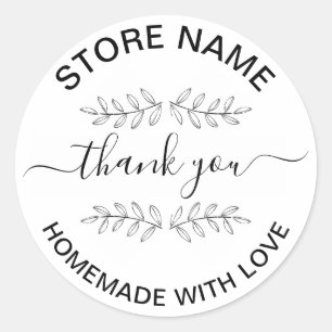 Sticker Rond Créez Votre Propre Maison Fabriquée Avec Merci D'A