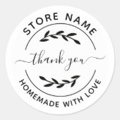 Sticker Rond Créez Votre Propre Maison Fabriquée Avec Merci D'A (Devant)