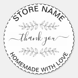 Sticker Rond Créez Votre Propre Maison Fabriquée Avec Merci D'A