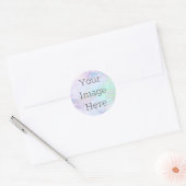 Sticker Rond Créez Votre Propre Marbre Iridescendant & Faux Foi (Enveloppe)