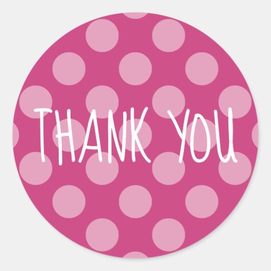 Sticker Rond Créez votre propre Merci de points Polka (Devant)
