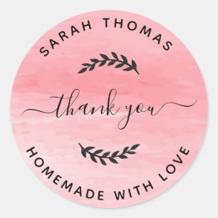 Sticker Rond Créez votre propre Merci maison avec amour