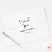 Sticker Rond Créez votre propre Merci Mariage (Enveloppe)