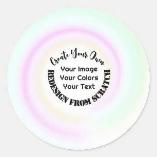 Sticker Rond Créez Votre Propre Modèle Sur Mesure