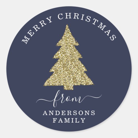 Sticker Rond Créez votre propre Parties scintillant d'or Christ (Devant)