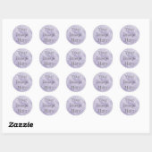Sticker Rond Créez Votre Propre Pastel Lilac Parties scintillan (Feuille)