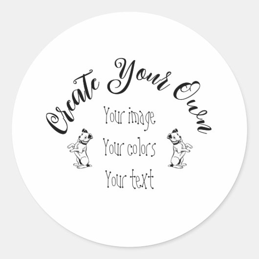Sticker Rond Créez votre propre personnalisation (Devant)
